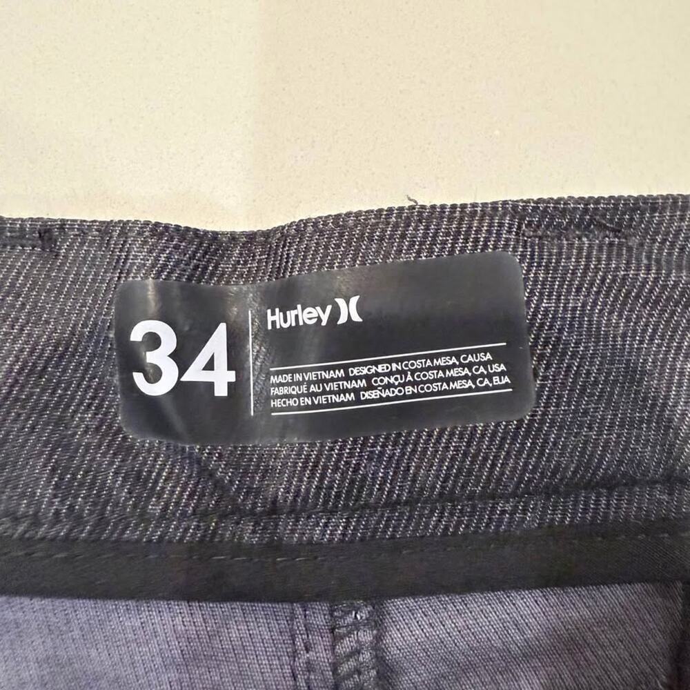 Hurley NWT H2O-Dri Cutback Chino Golf Shorts Men's 34 Charcoal Gray Performance - Picture 4 of 8